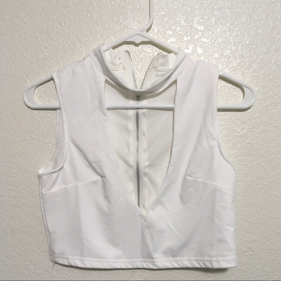 White Sexy Crop - Picture 4 of 5